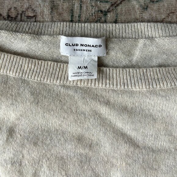 Club Monaco Cream Cashmere Sweater - Picture 4 of 7